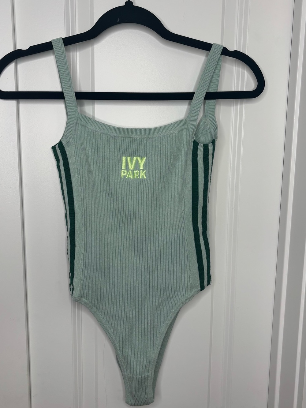 adidas x IVY PARK Green Ribbed Bodysuit Size S